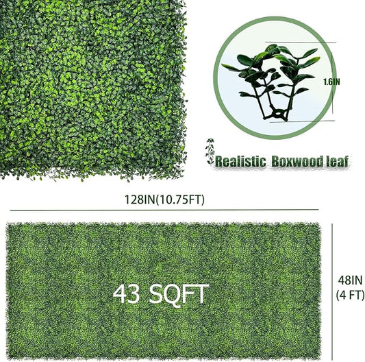 Artificial Ivy Privacy Fence Screen, Backyard Greenery Wall Backdrop Decor - Image 2