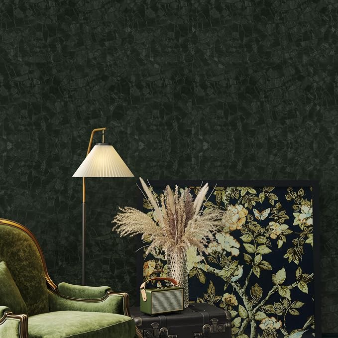 Dark Green Peel and Stick Wallpaper - Image 9