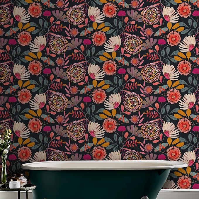 Floral Wallpaper Peel and Stick Boho Wall Paper Removable Waterproof - Image 7