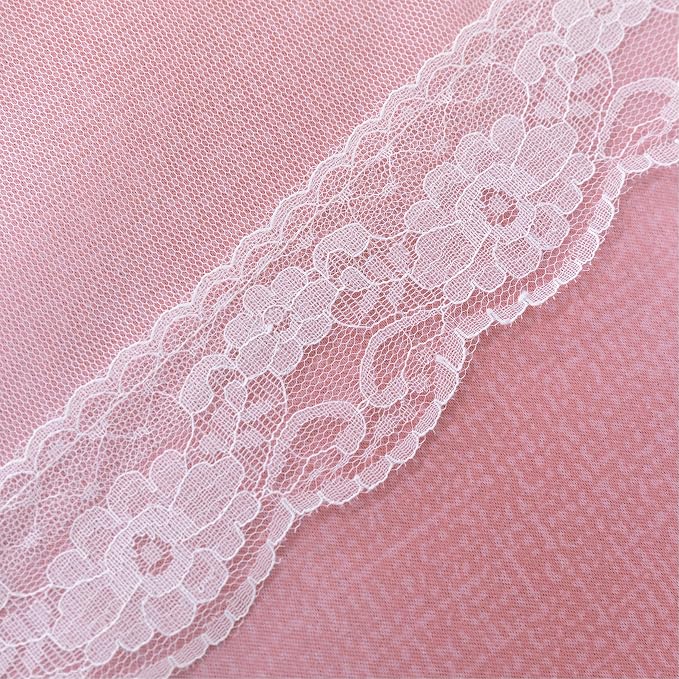 XiDi Curtains for Bedroom Decor, Rainbow Pink-Grey-52-54 - Image 7