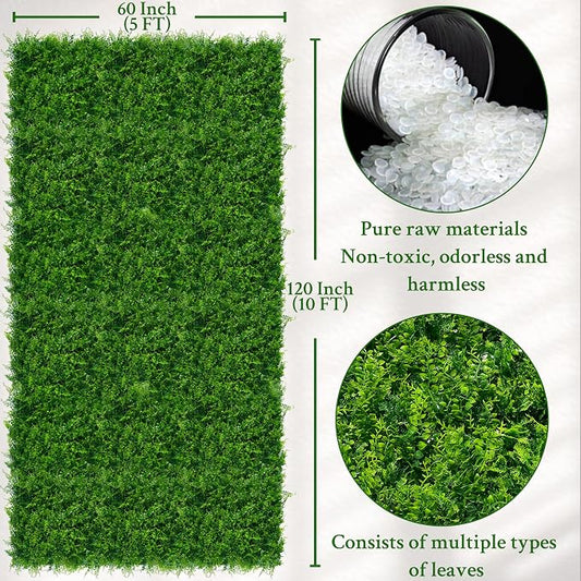 ODTORY Artificial Plants Hedge Wall Panels:60x120 Inch UV-Anti Greenery Boxwood - Image 2
