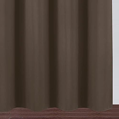 LEMOMO Chocolate Brown Thermal Blackout Curtains/52 x 72 Inch/Set of 2 Panels - Image 8