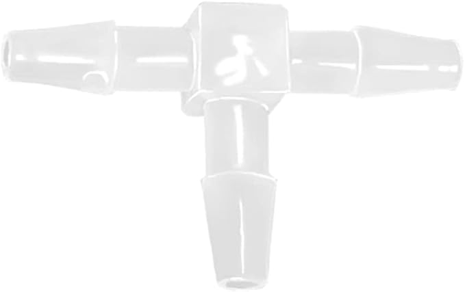 1/8" Tee Fitting Equal Barb 3 Way Hose Barb Fitting，Splicer Joint Mender Adapter Union Fitting for Fuel Gas Liquid Air (Pack of 5) for Fuel Gas Liquid Air (Pack of 5)