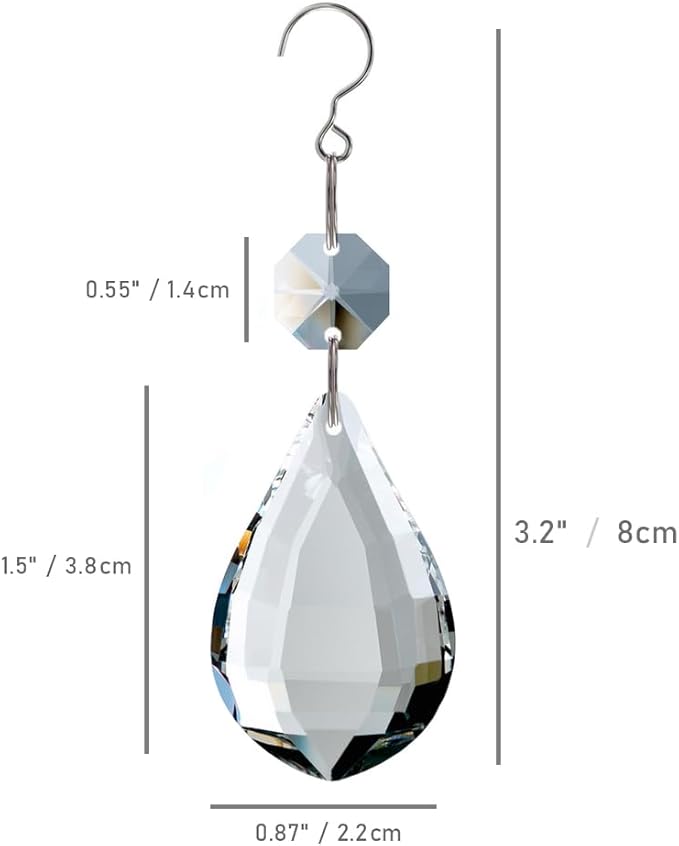 12pcs Crystal Suncatchers, Hanging Crystals Chandelier Prisms for Windows, Rainbow Maker Home Decoration