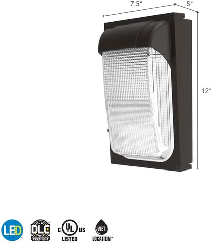 Lithonia Lighting 7.5" Mini LED Wall Pack Outdoor Light Fixture, Building Wall - Image 12