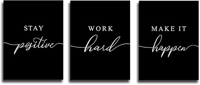 Work Hard Painting, Framed Canvas Wall Art Positive Quote, Office Wall Art - Image 7