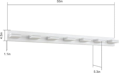 SineRise LED Modern Bathroom Vanity Light Fixtures, Matte White Modern Acrylic - Image 4