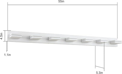 SineRise LED Modern Bathroom Vanity Light Fixtures, Matte White Modern Acrylic - Image 4