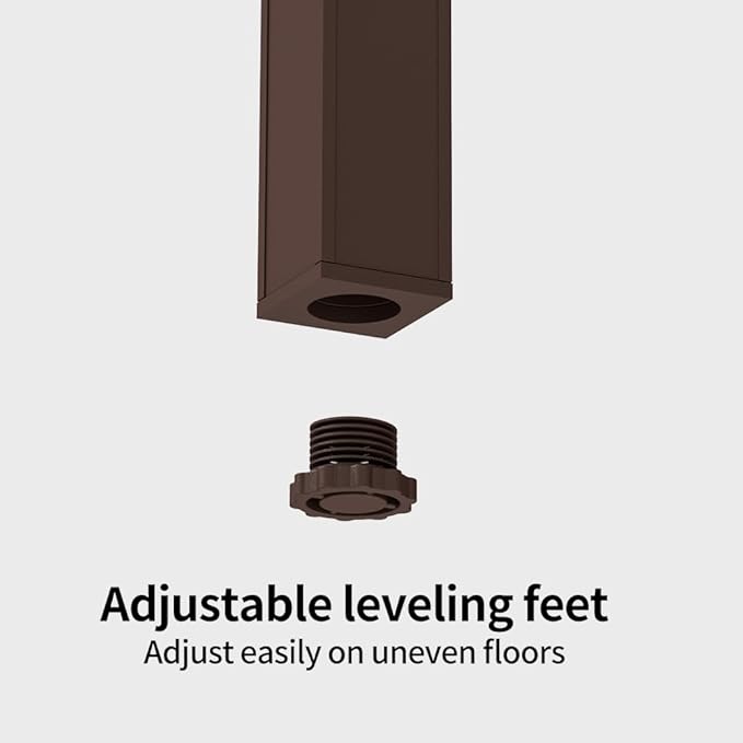 Plant Stand - Aluminum Indoor/Outdoor Flower Rack, Waterproof & Rust-Proof, Stable Support for Pots, Perfect for Living Room, Balcony, Garden, and Office (Brown, 4 Tier)