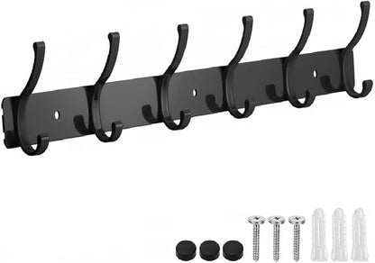 Dntorx Coat Rack Wall Mount, 1 Pack Coat Hooks Hanger Wall Double Hook Rack by Dntorx