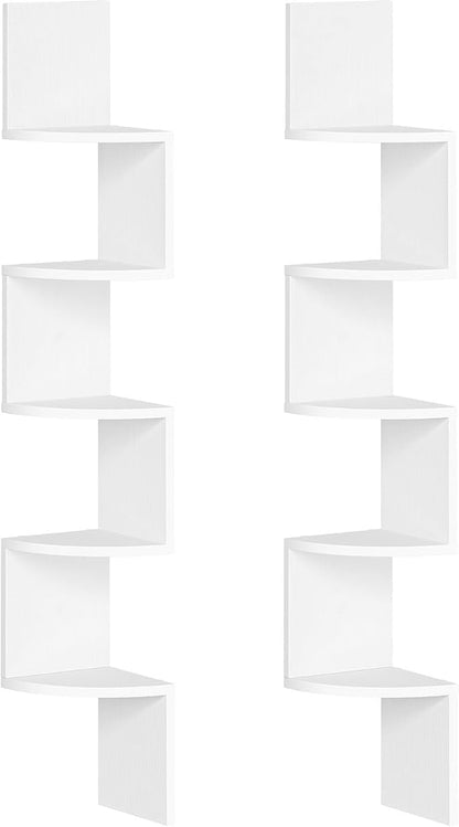 HOOBRO Corner Shelf Wall-Mounted, 5-Tier Corner Bookshelves by HOOBRO
