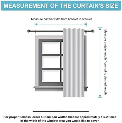RYB HOME Blackout Kitchen Curtains, Thermal Insulated Back Tabs Window Curtain - Image 8