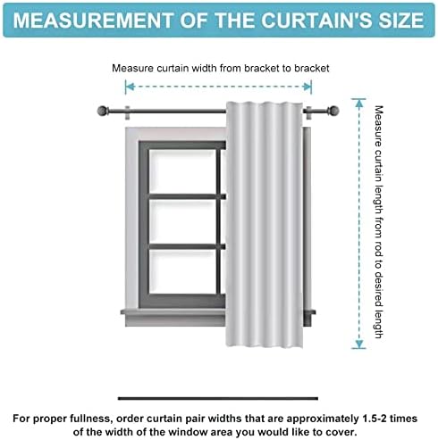 RYB HOME Bedroom Curtains, Room Darkening Thermal Insulated Curtain Back Tab - Image 8