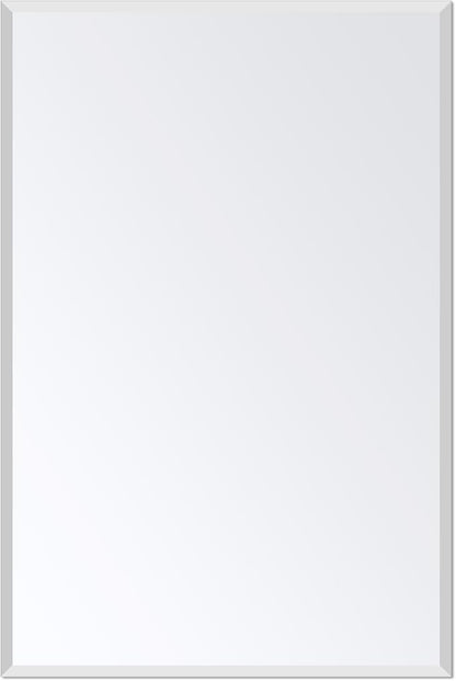 Frameless Bathroom Mirror for Wall, Rectangle Beveled Edge Mirror for Over Sink by Ruomeng