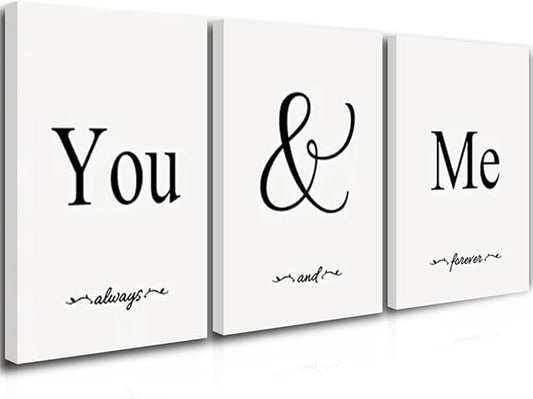 GUBIYU Black and White Love Canvas Poster by GUBIYU
