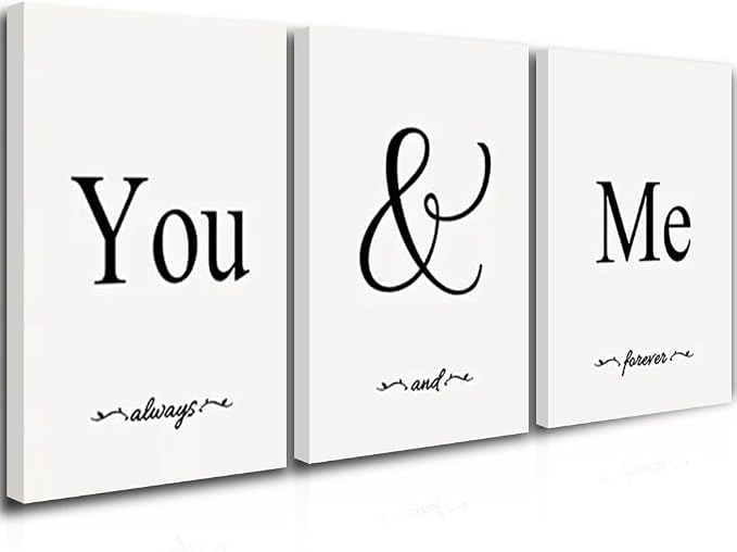 GUBIYU Black and White Love Canvas Poster by GUBIYU