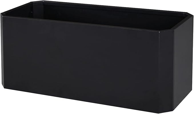 Steel Planter Box-36"x15"x15"-Large Rectangular Planter Indoor or Outdoor Black Matel Planter Box Commercial Residential for Patio Porch Deck Home Backyard