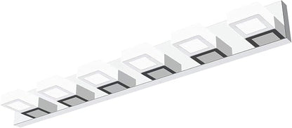 Ralbay Modern Chrome Bathroom Vanity Lights Dimmable 6 Lights Acrylic Stainless by RalbayLighting