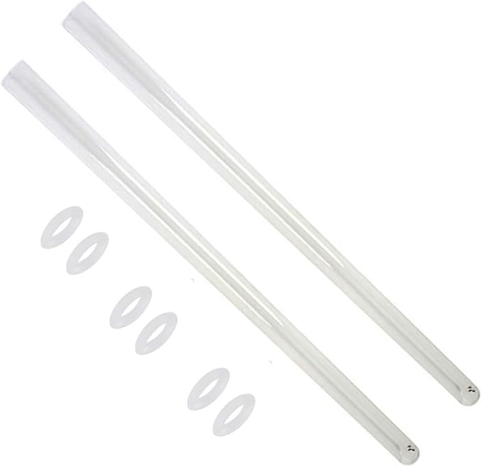 HQUA-OWS-12Q Quartz Sleeve for OWS 12GPM Water Purifier, 2Pack, 6 O-Rings Included.