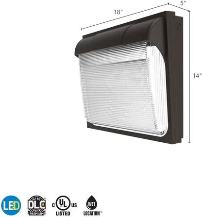 Lithonia Lighting 18" LED Wall Pack Outdoor Light Fixture, Building Wall Light - Image 12