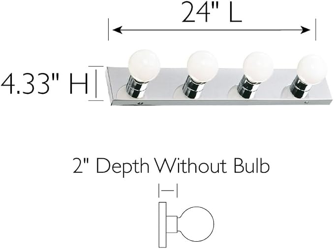 Design House 500892 4-Light Vanity Strip Light Contemporary Dimmable - Image 3
