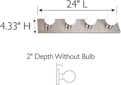 Design House 519298 Contemporary 4-Light Indoor Vanity Light Dimmable - Image 2