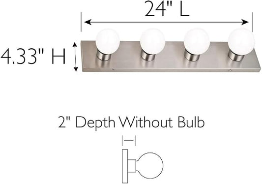 Design House 519298 Contemporary 4-Light Indoor Vanity Light Dimmable - Image 2