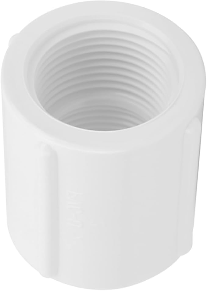 10Pack 3/4" Double Female Thread PVC Pipe Coupling Adapter Pipe Fitting Connector (Female x Female) SCH40 3/4Inch PVC Female Threaded Pipe Coupling for Sprinkler,Irrigation,Swimming Pools