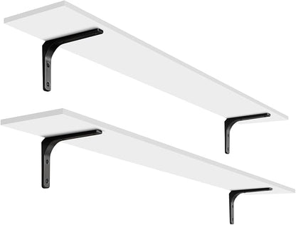 DINZI LVJ Long Wall Shelves, 55.1Inch Wall Mounted Shelves Set of 2, Extra by DINZILVJ