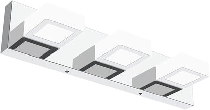 Ralbay Dimmable LED Vanity Light Modern 3 Light Acrylic Stainless Steel by RalbayLighting
