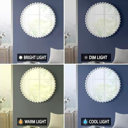 Madison Park Round Mirror, Metal Frame Circle Mirror 36 inch, Wall Art Decor - Image 6