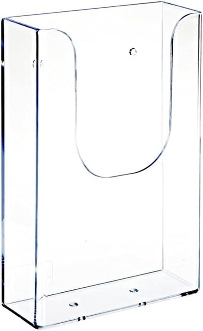Brochure Holder Wall Mount, Transparent Acrylic, 4.3 x 1.6 x 6.5 inches by Sovoadur