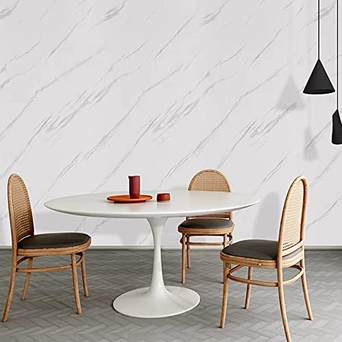 Glossy Marble Paper Granite Gray/White Wallpaper Peel and Stick Wallpaper Self - Image 6