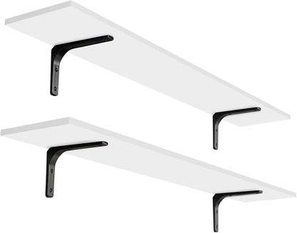 DINZI LVJ Long Wall Shelves, 47.3Inch Wall Mounted Shelves Set of 2, Extra by DINZILVJ
