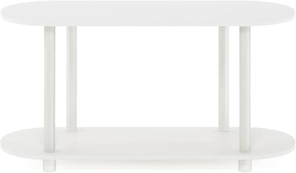 Furinno Turn-N-Tube No Tools Modern Oval Side Table - Image 6