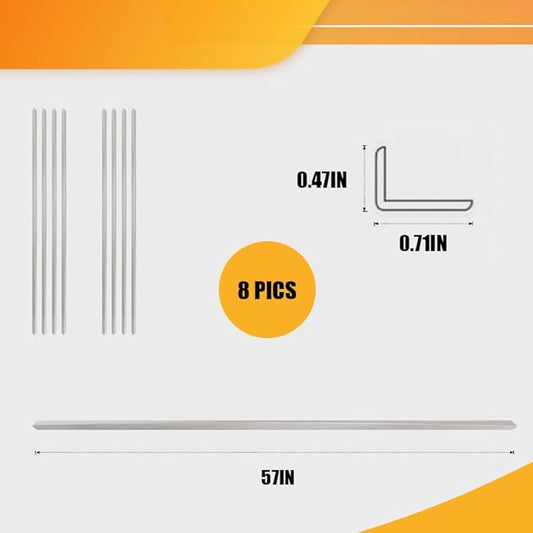 OUZUGIE 8-Pack 57 Inches, WPC Slat Wall Panel Trim, Corner Guard - Image 2