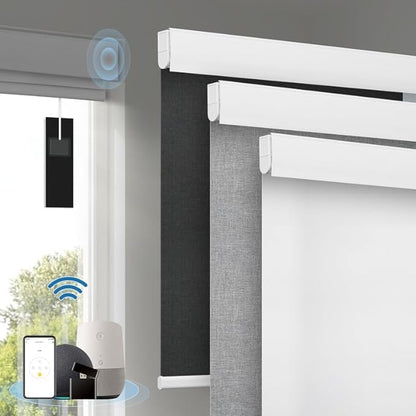 Motorized Blinds with Remote, Cordless Smart Blinds with Valance Cover by Enjoyyoursmartlife