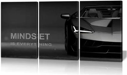 KAWAHONE Motivational Canvas Wall Art Lamborghini Posters Prints Entrepreneur by KAWAHONE