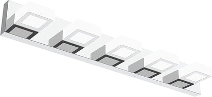 Ralbay Chrome Bathroom Vanity Lighting Fixtures Acrylic Rotable 360° LED Modern by RalbayLighting