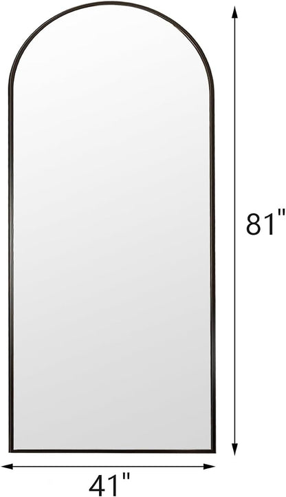 Rowjut Floor Full Length Mirror, Arched Mirrors Full Length 81"x41" - Image 3