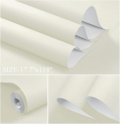 Dimoon 78.7''x17.7'' White Peel and Stick Wallpaper Contact Paper Modern Self - Image 2
