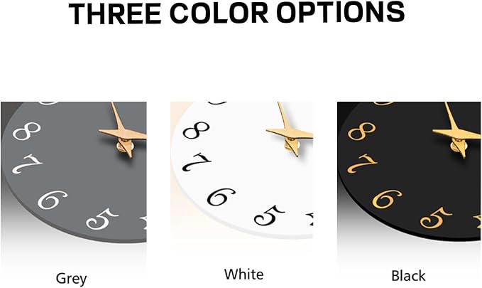 Roymnie Wall Clock 14 Inch, Modern Wall Clocks Battery Operated, Silent Non - Image 3