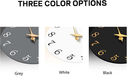 Roymnie Wall Clock, 8 Inch Modern Wall Clocks Battery Operated, Small Silent - Image 3