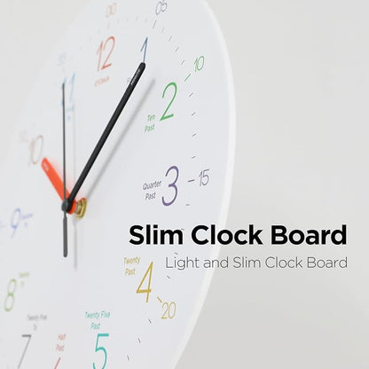 mooas Kids Easy Learning Flatwood Wall Clock - Image 7
