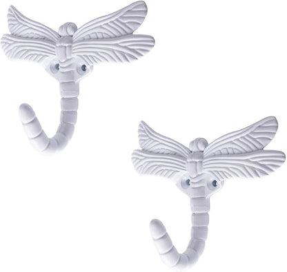 2pcs Dragonfly Coat Hooks Decorative Creativity Wall Mounted Hanger Hook by Geenite