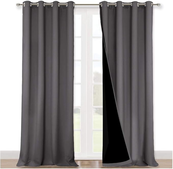 NICETOWN 100% Blackout Blinds, 52 inches x 120 inches, Laundry Room Decor - Image 2