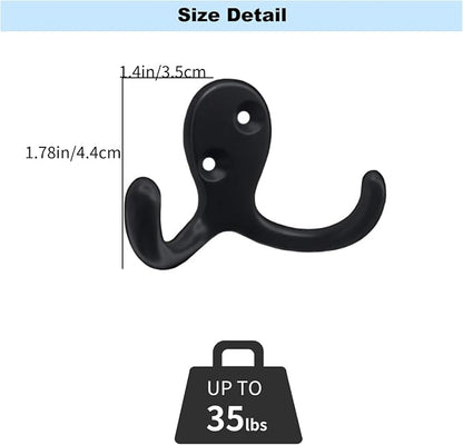 Kruodop 10 Pack Wall Hooks Wall Mounted Coat Hooks - Image 2