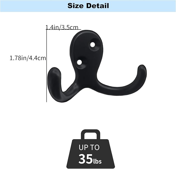 Kruodop 8 Pack Wall Hooks Wall Mounted Coat Hooks - Image 2