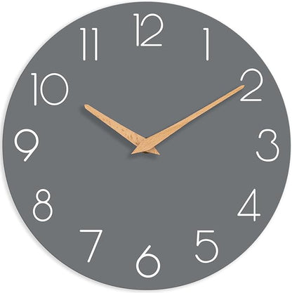cicininc Wall Clock, 16 Inch Wooden Battery Operated Wall Clocks Silent by CICININCOfficial