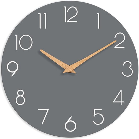 cicininc Wall Clock, 16 Inch Wooden Battery Operated Wall Clocks Silent by CICININCOfficial